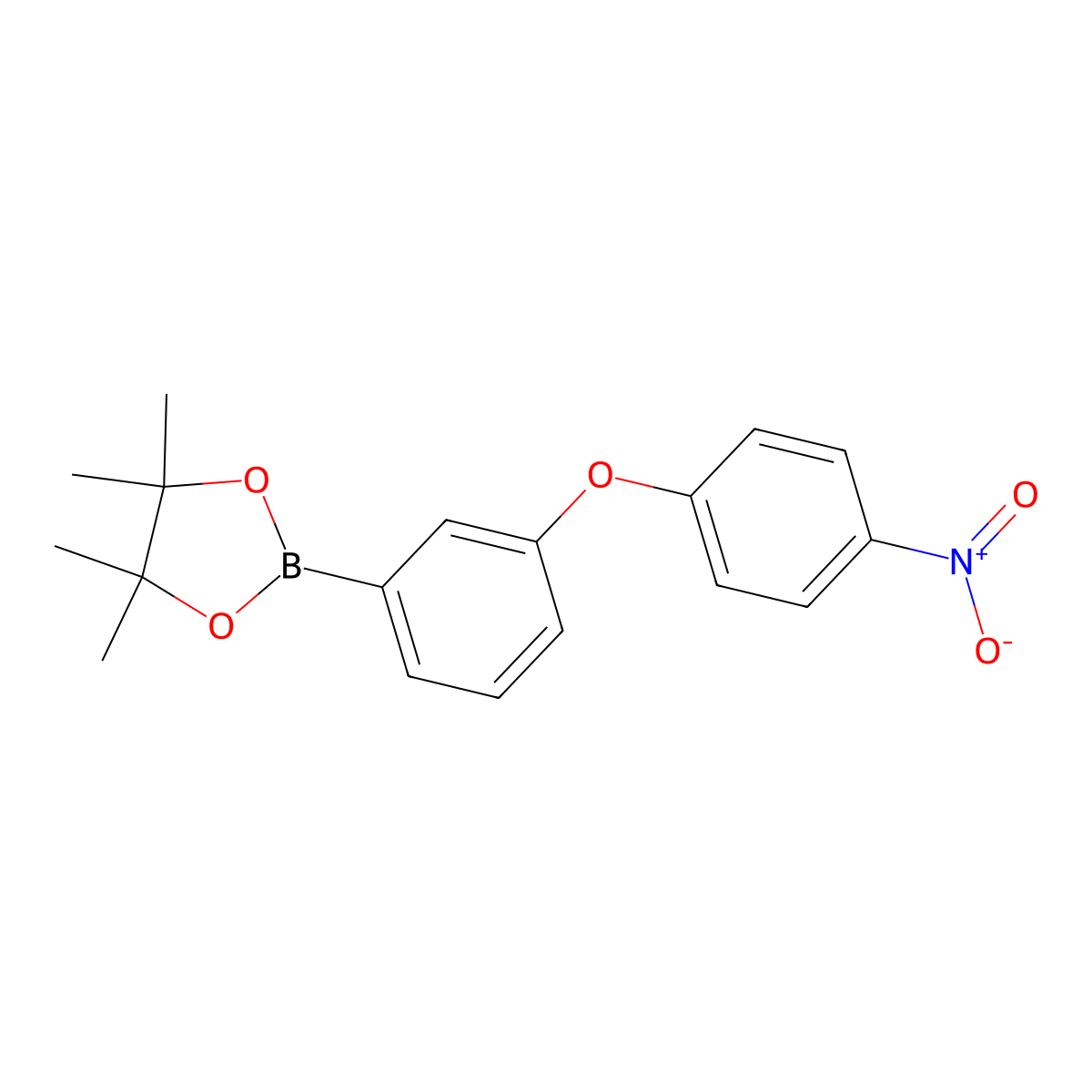 4,4,5,5-Tetramethyl-2-(3-(4-nitrophenoxy)phenyl)-1,3,2-dioxaborolane molecular structure, CAS 2724208-13-1