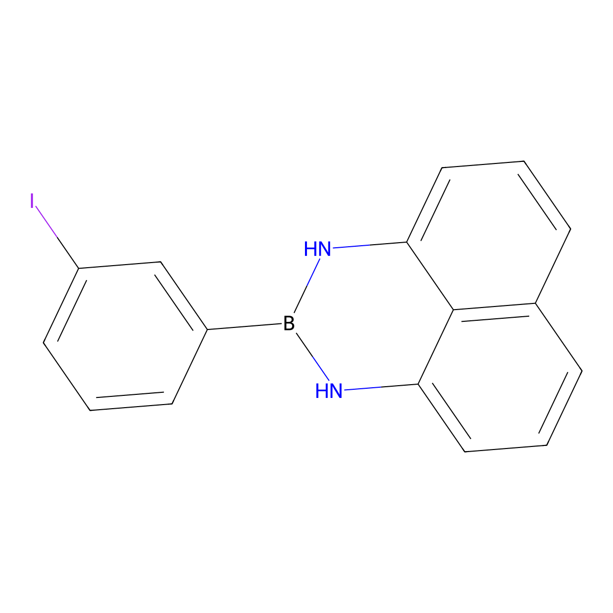 2-(3-Iodophenyl)-2,3-dihydro-1H-naphtho[1,8-de][1,3,2]diazaborinine molecular structure, CAS 2724208-15-3