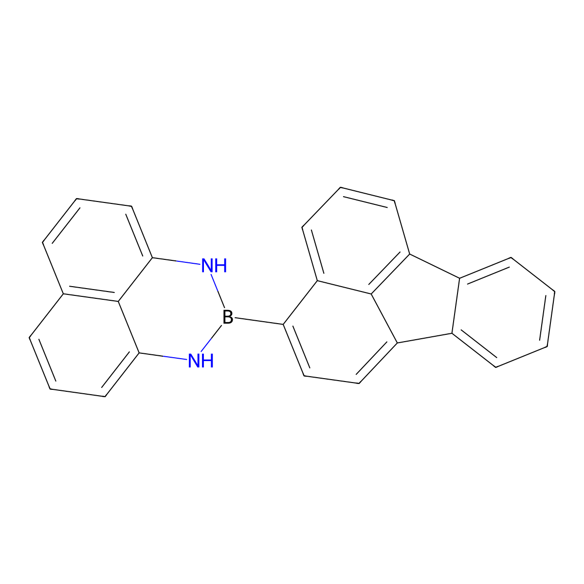 2-(Fluoranthen-3-YL)-2,3-dihydro-1H-naphtho[1,8-DE][1,3,2]diazaborinine molecular structure, CAS 2724208-19-7