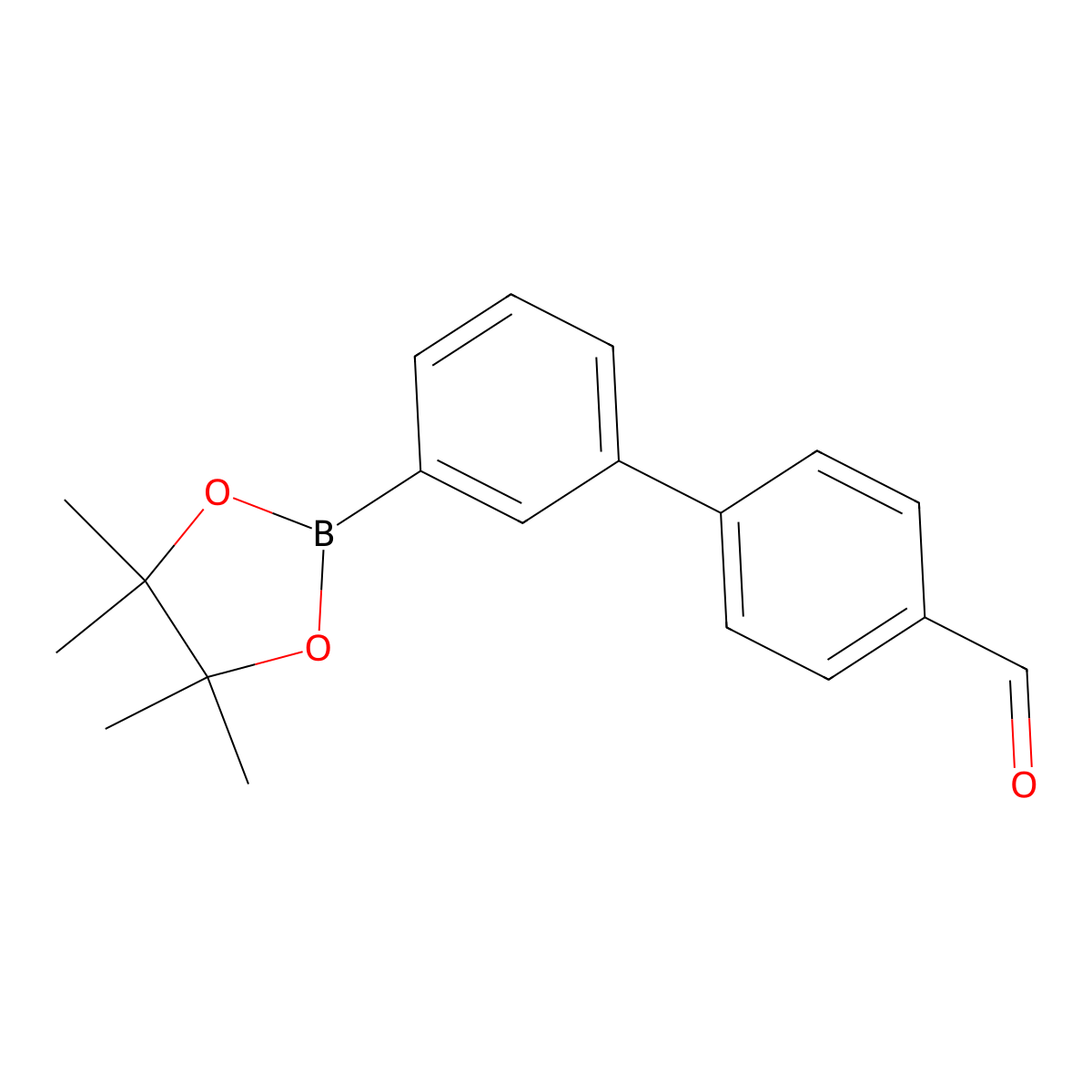 3'-(4,4,5,5-Tetramethyl-1,3,2-dioxaborolan-2-yl)-(1,1'-biphenyl)-4-carbaldehyde molecular structure, CAS 2724208-24-4