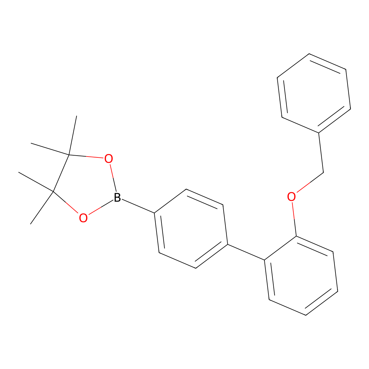 2-{4-[2-(Benzyloxy)phenyl]phenyl}-4,4,5,5-tetramethyl-1,3,2-dioxaborolane molecular structure, CAS 2724208-25-5