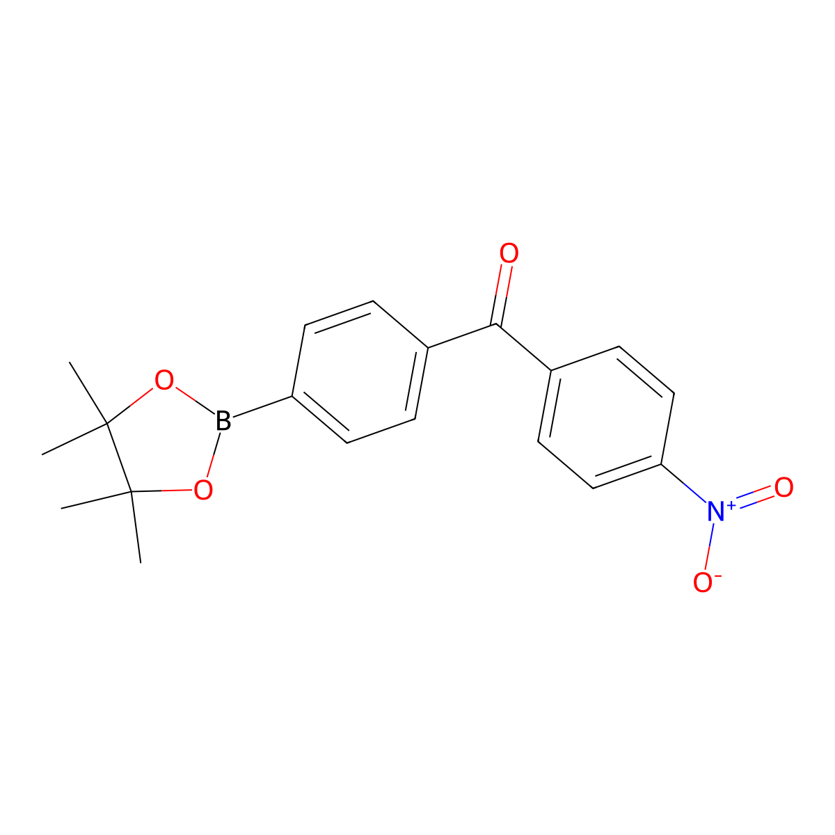 4,4,5,5-Tetramethyl-2-{4-[(4-nitrophenyl)carbonyl]phenyl}-1,3,2-dioxaborolane molecular structure, CAS 2724208-32-4