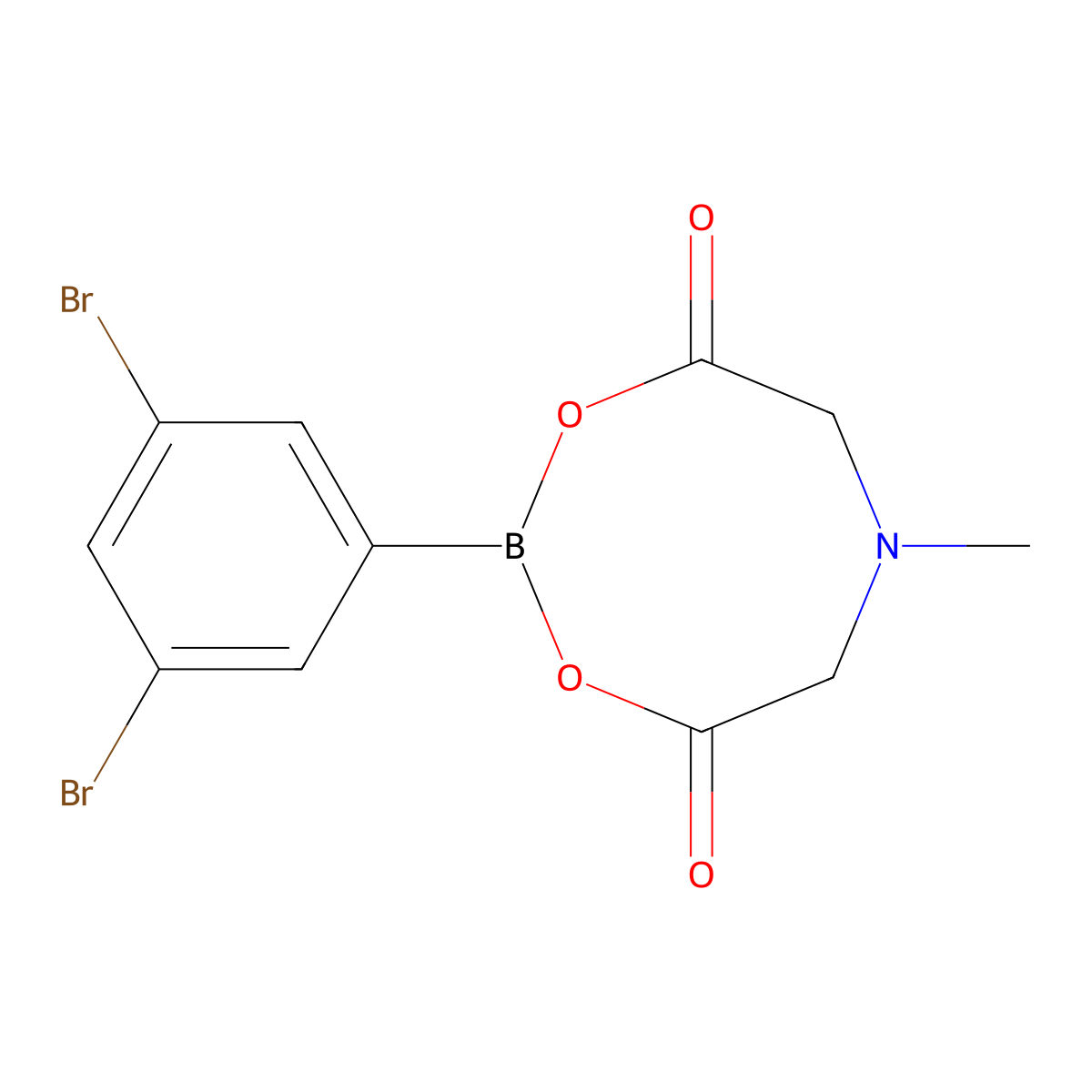 2-(3,5-Dibromophenyl)-6-methyl-1,3,6,2-dioxazaborocane-4,8-dione molecular structure, CAS 2724208-36-8