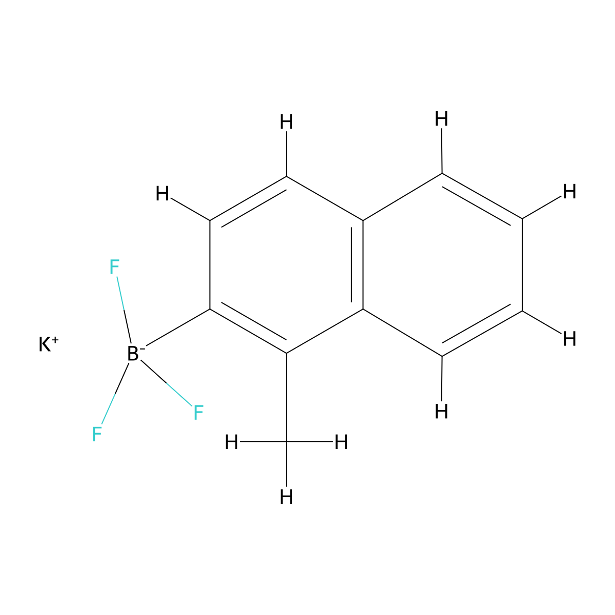 Potassium trifluoro(1-methylnaphthalen-2-yl)boranuide molecular structure, CAS 2724247-52-1