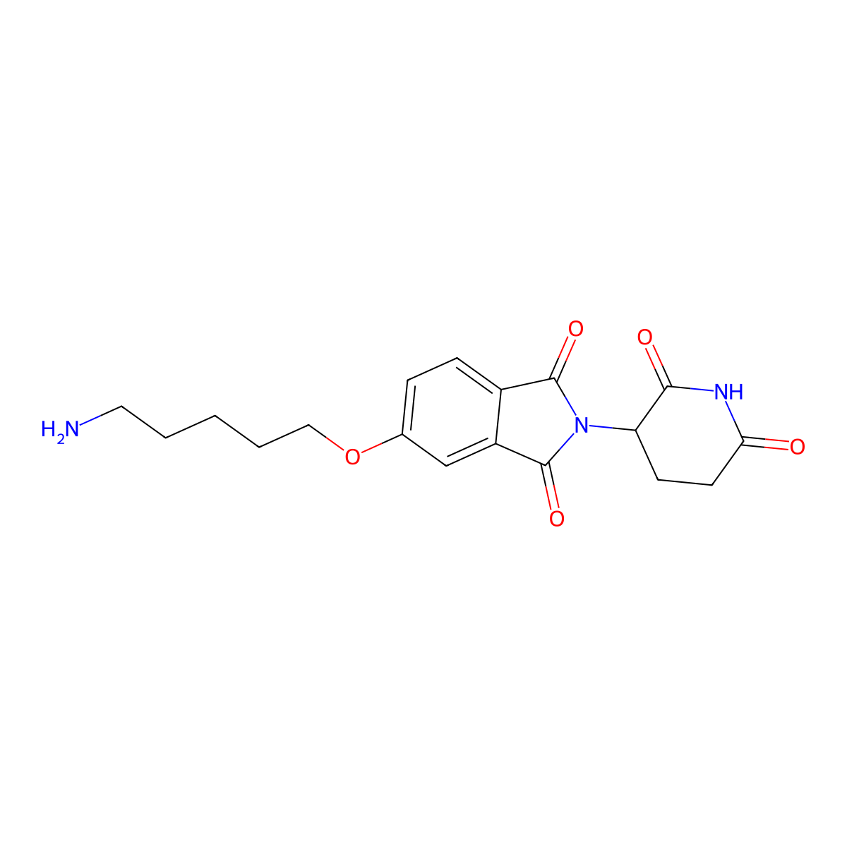 5-(5-Aminopentoxy)-2-(2,6-dioxo-3-piperidyl)isoindoline-1,3-dione molecular structure, CAS 2724269-13-8