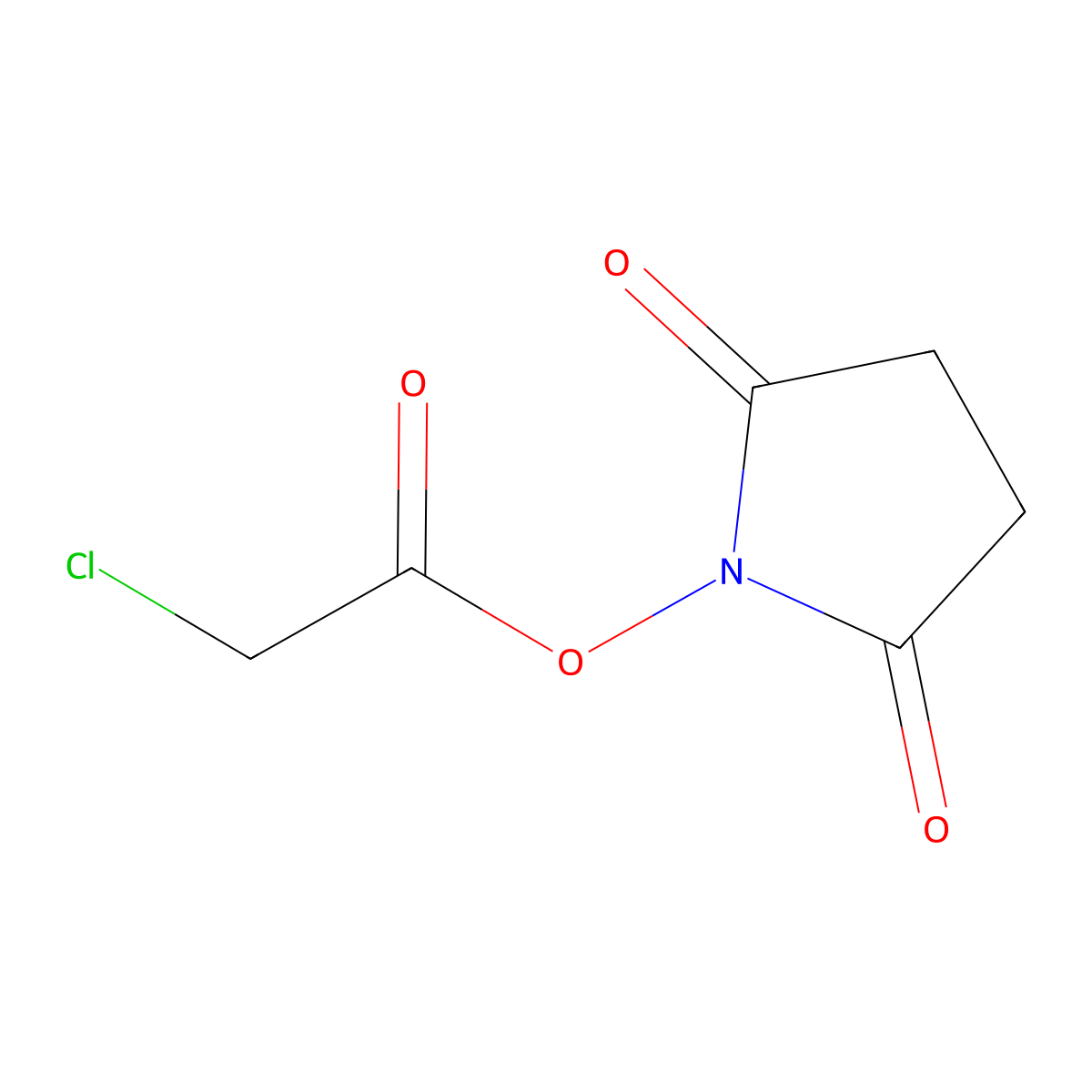 2,5-Dioxopyrrolidin-1-yl 2-chloroacetate molecular structure, CAS 27243-15-8