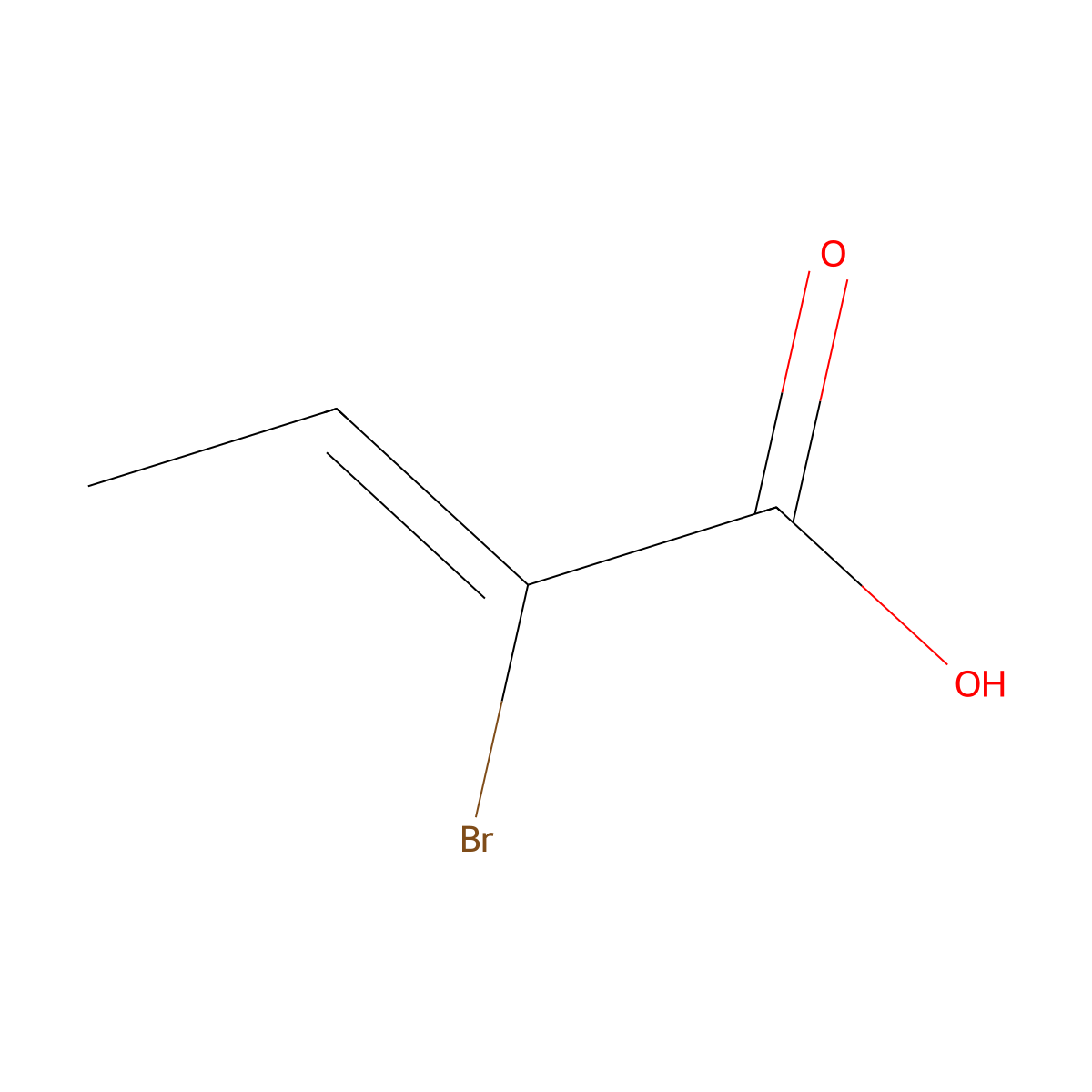 2-Bromo-2-Butenoic Acid molecular structure, CAS 27243-23-8