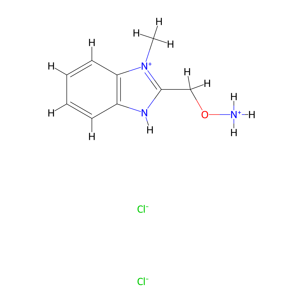 Benzimidazole, 2-(aminooxymethyl)-1-methyl-, dihydrochloride molecular structure, CAS 27243-71-6