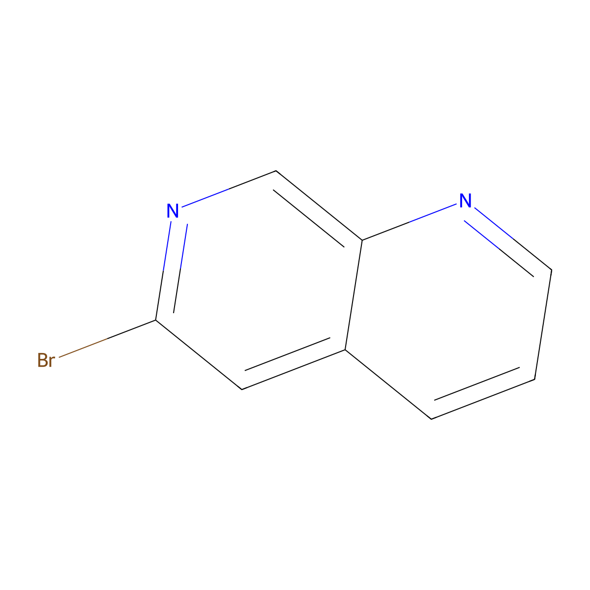 6-Bromo-1,7-naphthyridine molecular structure, CAS 2724300-02-9
