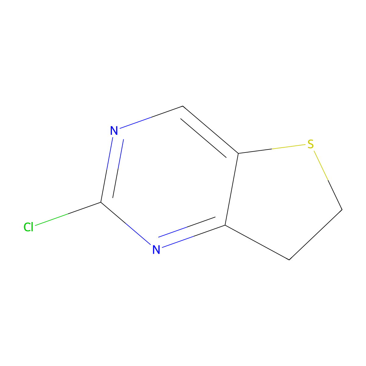 2-Chloro-6,7-dihydrothieno[3,2-d]pyrimidine molecular structure, CAS 2724386-32-5