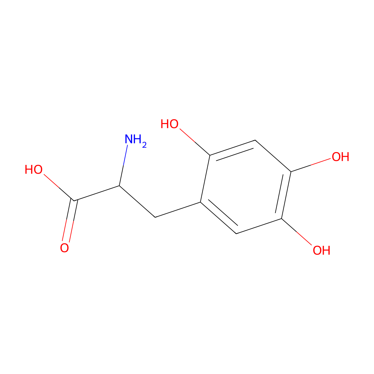 L-6-Hydroxydopa molecular structure, CAS 27244-64-0