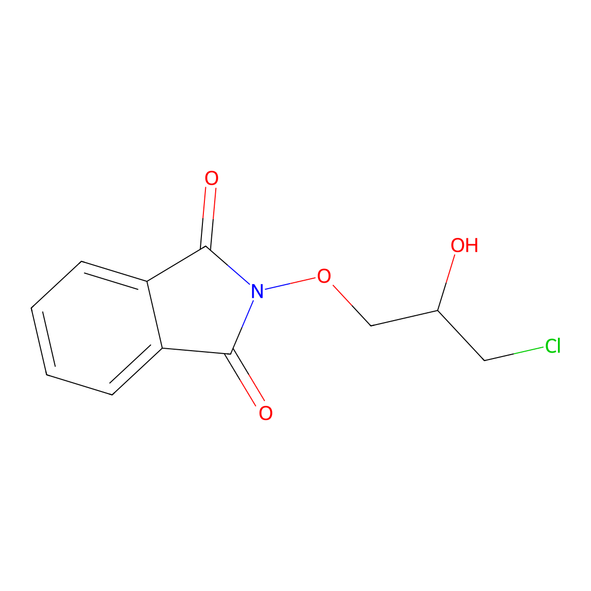 (S)-2-(3-Chloro-2-hydroxypropoxy)isoindoline-1,3-dione molecular structure, CAS 272447-40-2