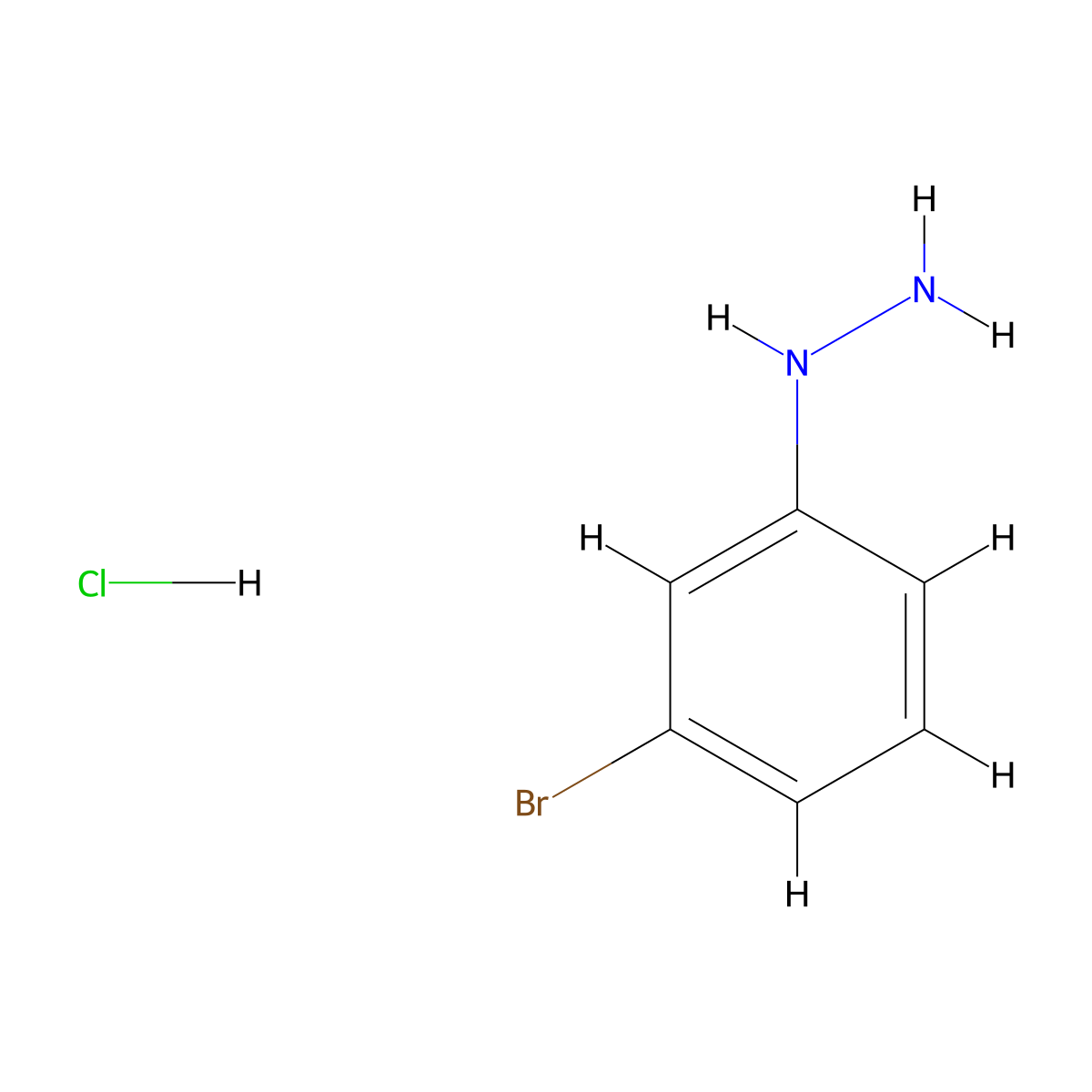 3-Bromophenylhydrazine hydrochloride molecular structure, CAS 27246-81-7