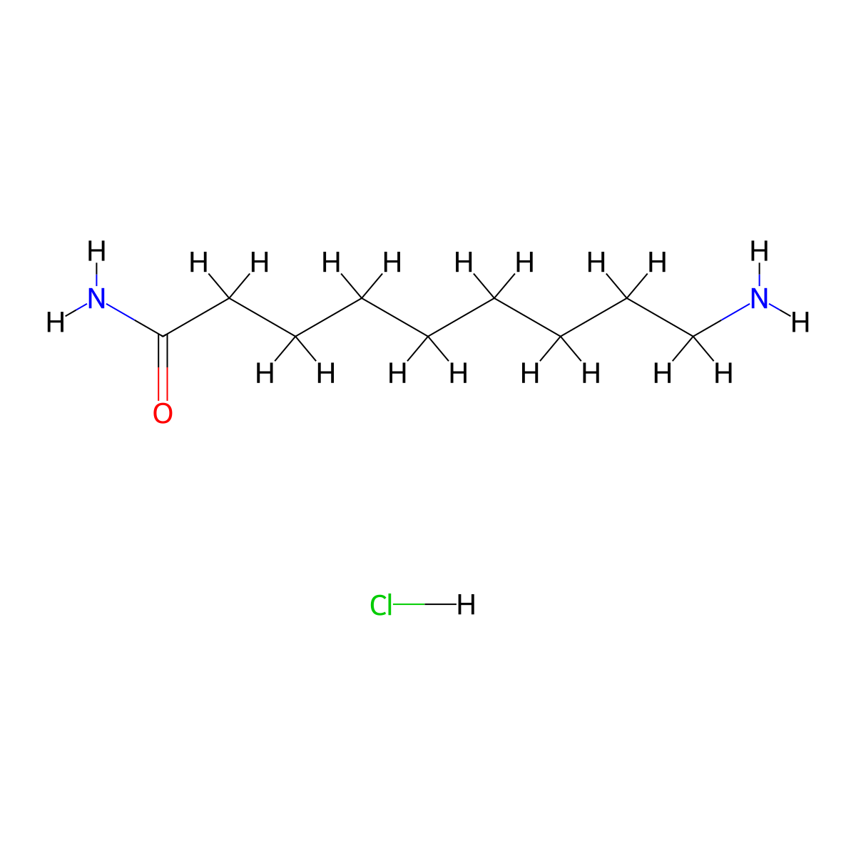 9-Aminononanamide hydrochloride molecular structure, CAS 27247-73-0