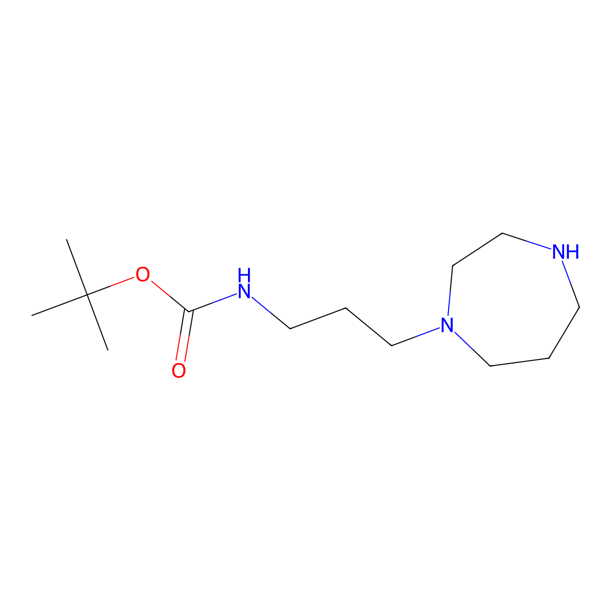 Tert-butyl (3-(1,4-diazepan-1-YL)propyl)carbamate molecular structure, CAS 2724939-00-6
