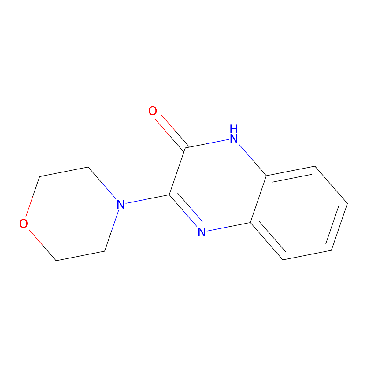 3-Morpholin-4-yl-quinoxalin-2-ol molecular structure, CAS 2725-16-8