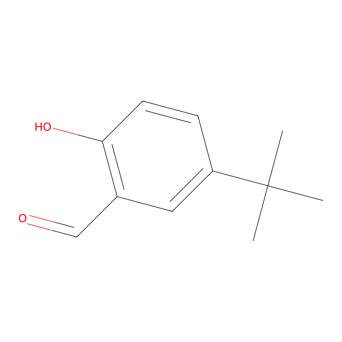 5-tert-Butylsalicylaldehyde molecular structure, CAS 2725-53-3