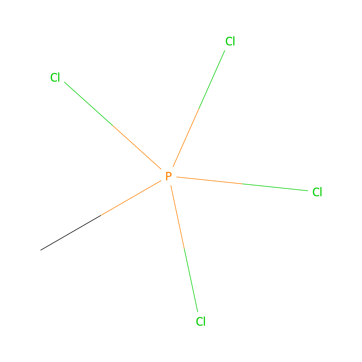 Tetrachloromethylphosphorane molecular structure, CAS 2725-68-0