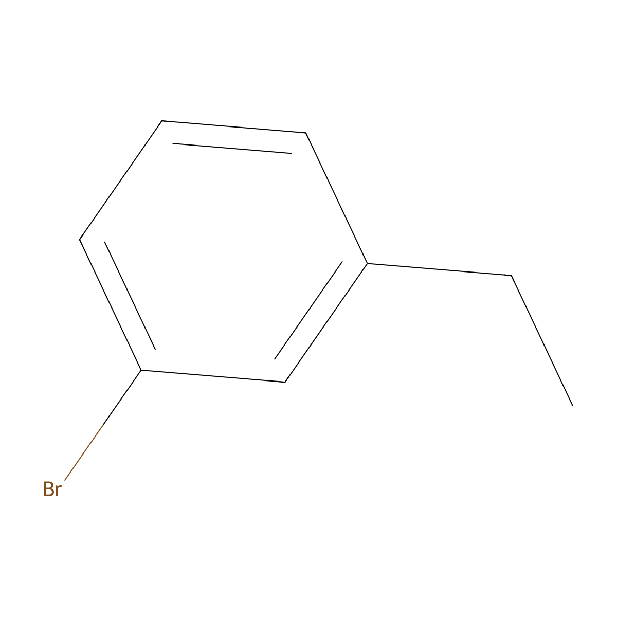 Benzene, 1-bromo-3-ethyl- molecular structure, CAS 2725-82-8