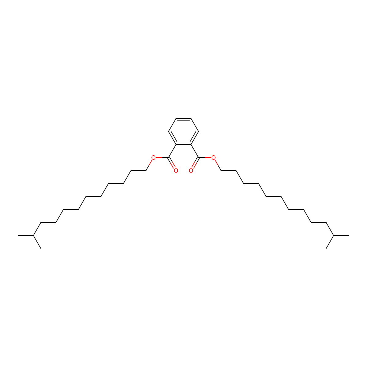 DIIsotridecyl phthalate molecular structure, CAS 27253-26-5