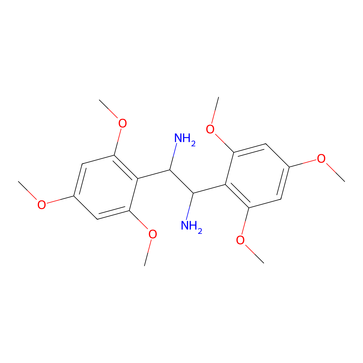 1,2-Bis(2,4,6-trimethoxyphenyl)ethane-1,2-diamine molecular structure, CAS 2725469-57-6