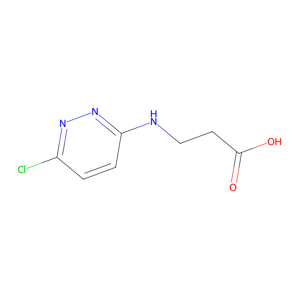 3-[(6-Chloropyridazin-3-yl)amino]propanoic acid molecular structure, CAS 27255-10-3