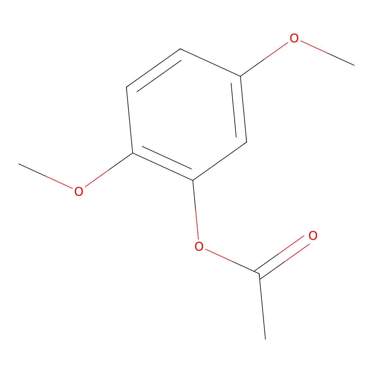 2,5-Dimethoxyphenyl acetate molecular structure, CAS 27257-06-3
