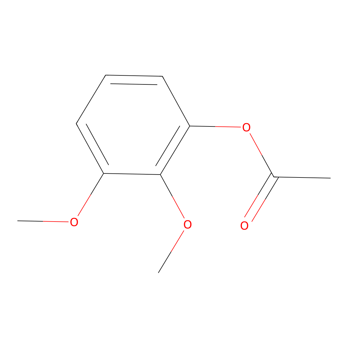 2,3-Dimethoxyphenol acetate molecular structure, CAS 27257-08-5