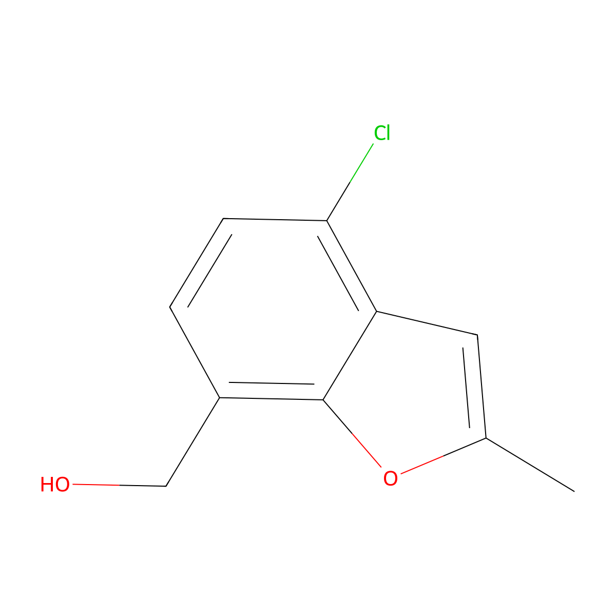 (4-Chloro-2-methylbenzofuran-7-yl)methanol molecular structure, CAS 2725741-73-9