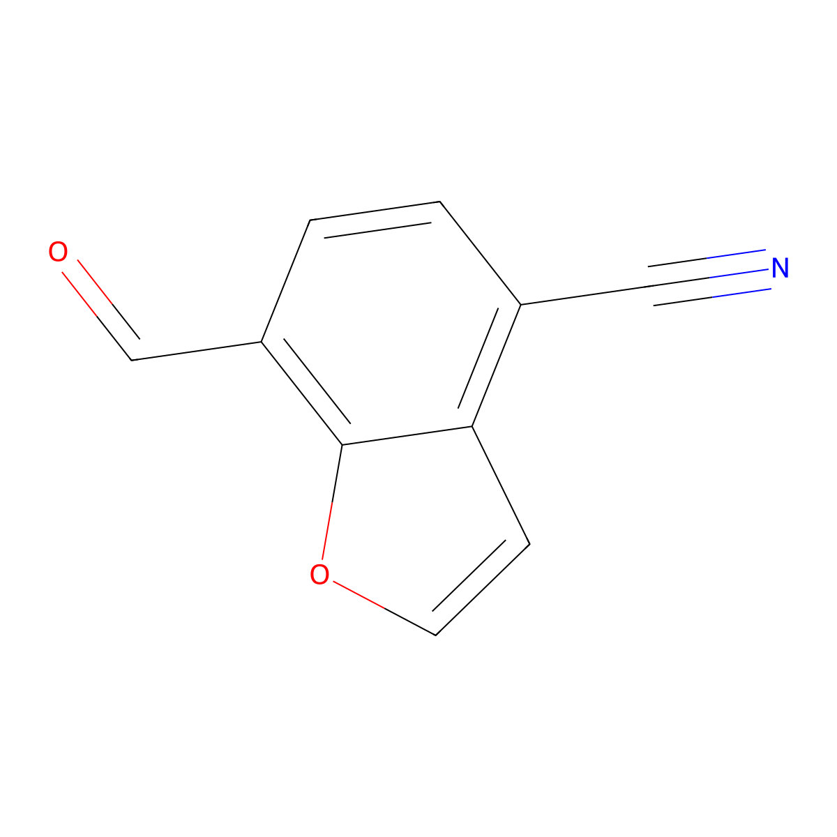 7-Formylbenzofuran-4-carbonitrile molecular structure, CAS 2725742-01-6