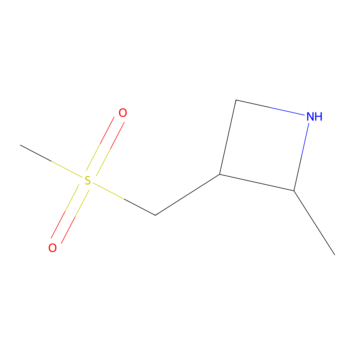 (2S,3S)-2-methyl-3-(methylsulfonylmethyl)azetidine molecular structure, CAS 2725774-16-1