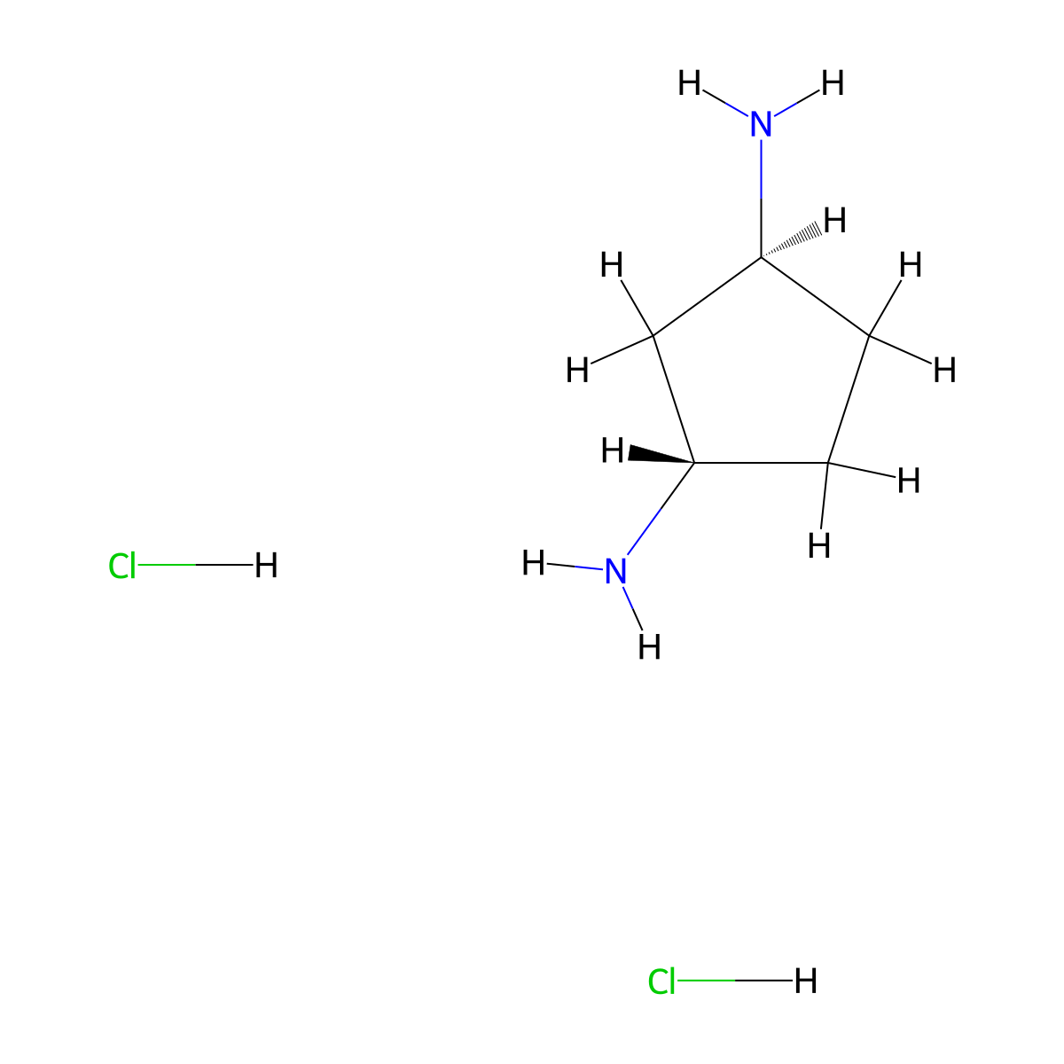 (1S,3S)-cyclopentane-1,3-diamine;dihydrochloride molecular structure, CAS 2725774-24-1