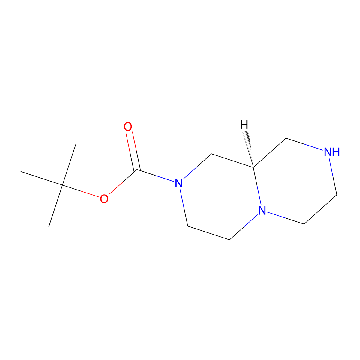 Tert-butyl (9AR)-1,3,4,6,7,8,9,9A-octahydropyrazino[1,2-A]pyrazine-2-carboxylate molecular structure, CAS 2725774-29-6