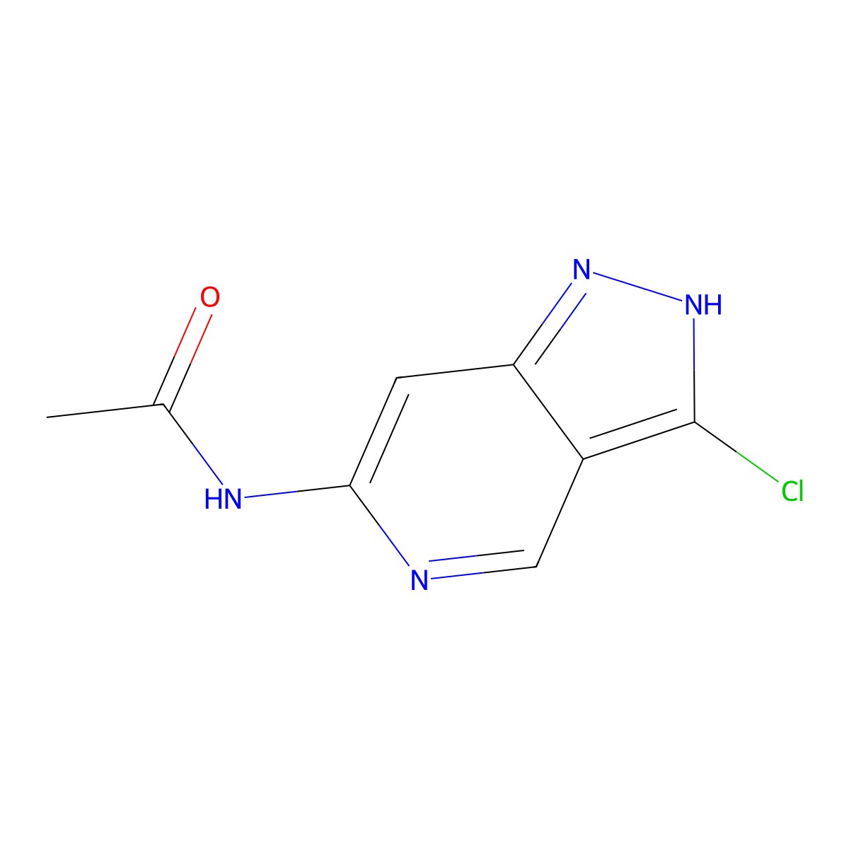 N-(3-Chloro-1H-pyrazolo[4,3-c]pyridin-6-yl)acetamide molecular structure, CAS 2725790-83-8