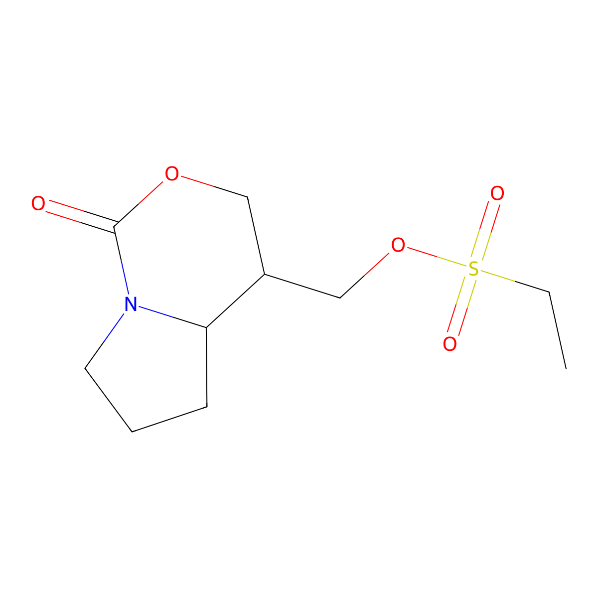 (1-Oxo-3,4,4a,5,6,7-hexahydropyrrolo[1,2-c][1,3]oxazin-4-yl)methyl ethanesulfonate molecular structure, CAS 2725790-87-2