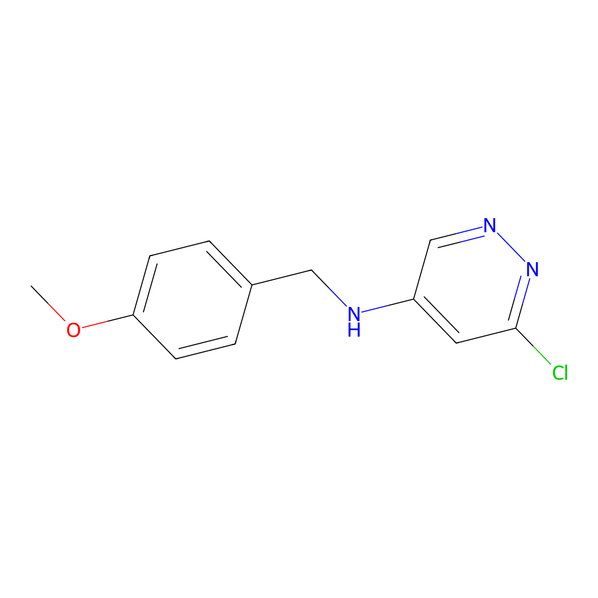 6-Chloro-N-[(4-methoxyphenyl)methyl]pyridazin-4-amine molecular structure, CAS 2725790-90-7
