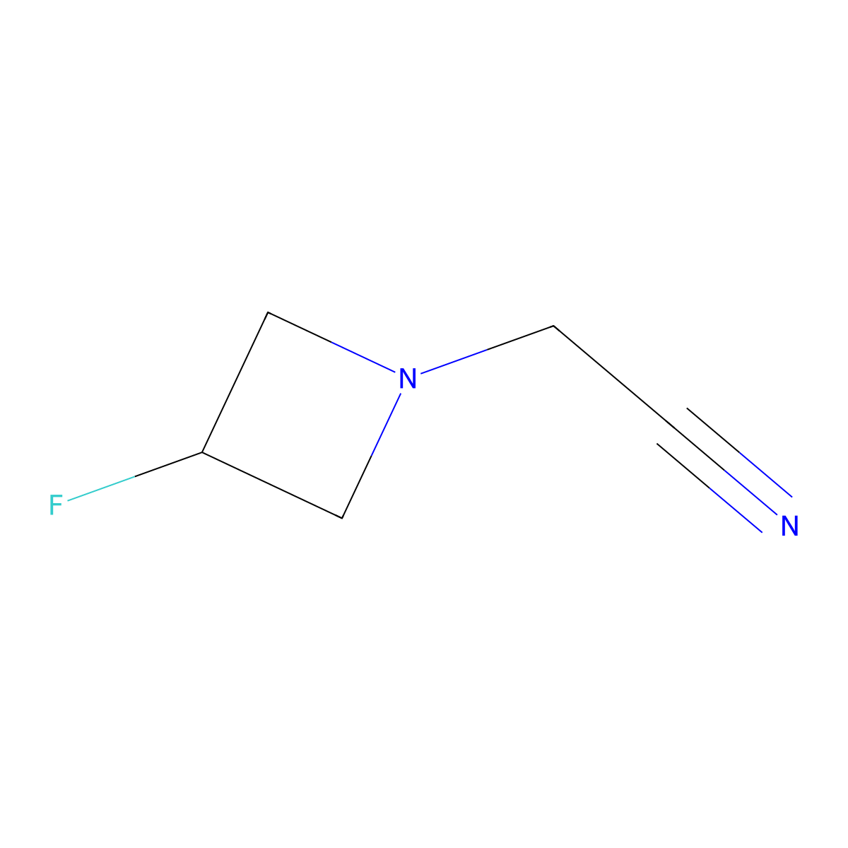 2-(3-Fluoroazetidin-1-yl)acetonitrile molecular structure, CAS 2725790-92-9