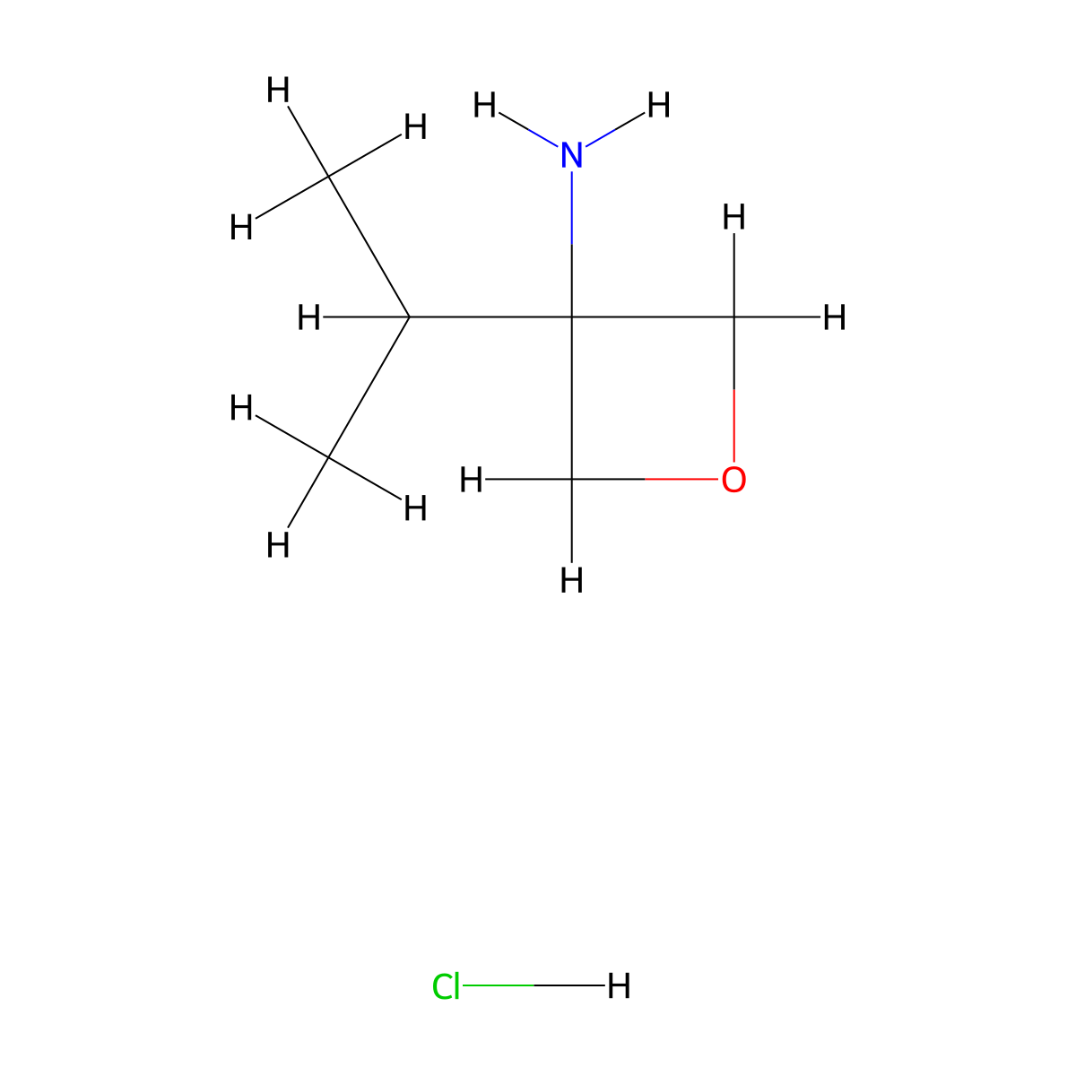 3-Isopropyloxetan-3-amine hydrochloride molecular structure, CAS 2725790-98-5