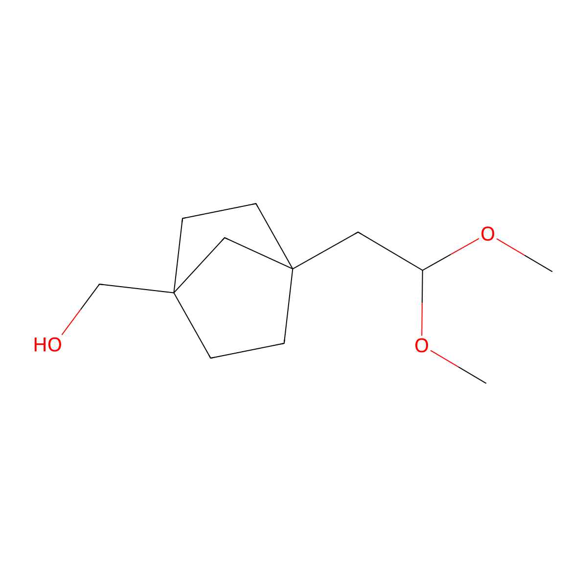 [4-(2,2-Dimethoxyethyl)norbornan-1-yl]methanol molecular structure, CAS 2725791-04-6