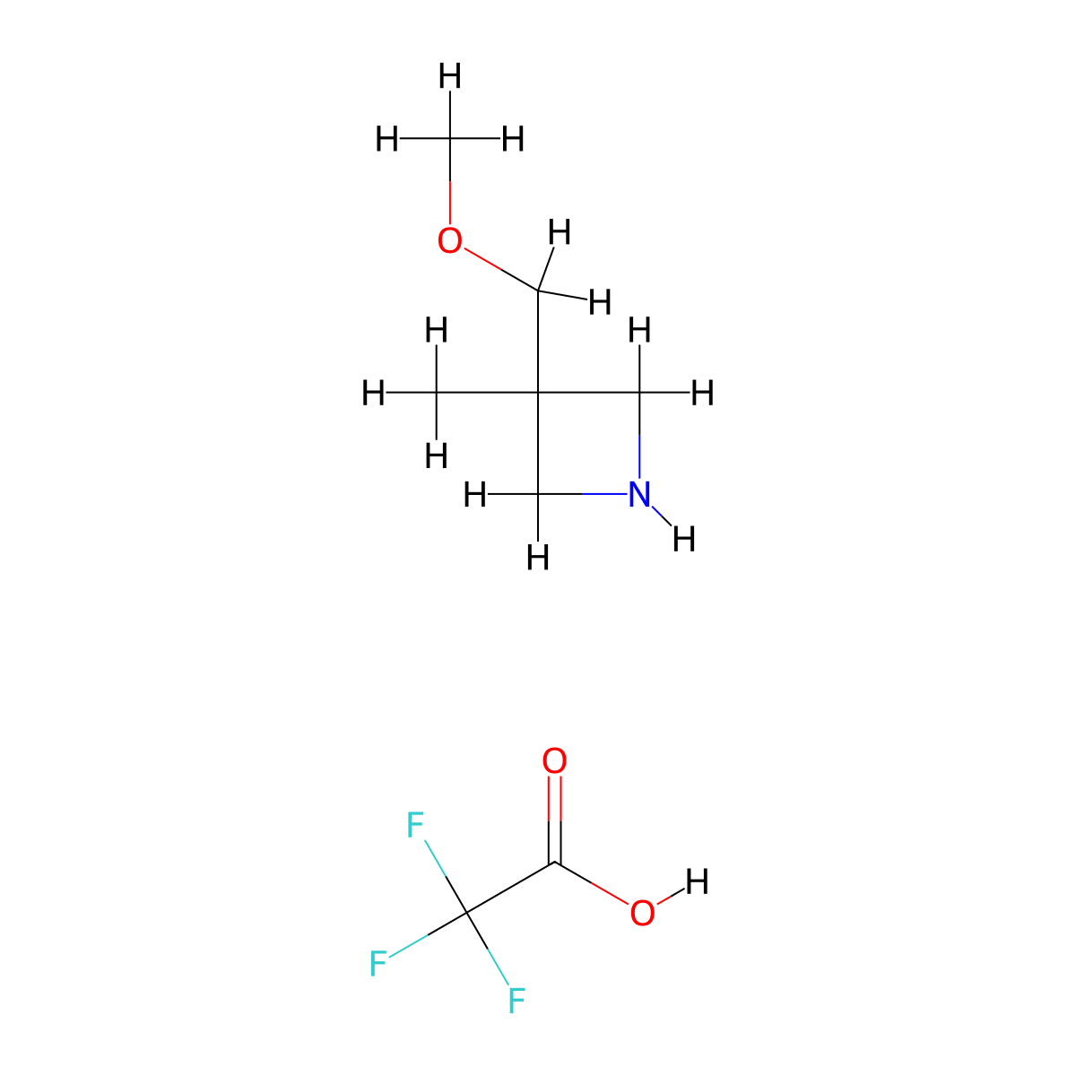 3-(Methoxymethyl)-3-methyl-azetidine;2,2,2-trifluoroacetic acid molecular structure, CAS 2725791-14-8