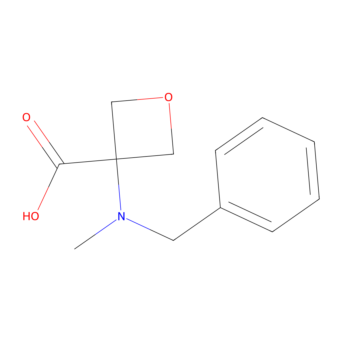 3-[Benzyl(methyl)amino]oxetane-3-carboxylic acid molecular structure, CAS 2725791-24-0