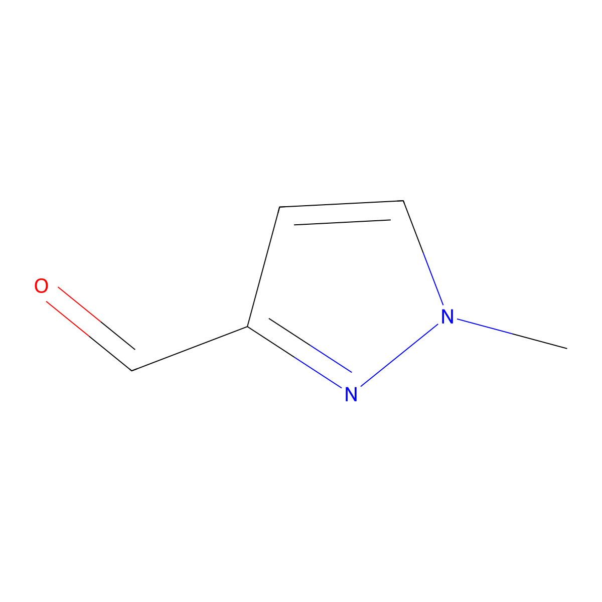 1-Methyl-1H-pyrazole-3-carboxaldehyde molecular structure, CAS 27258-32-8