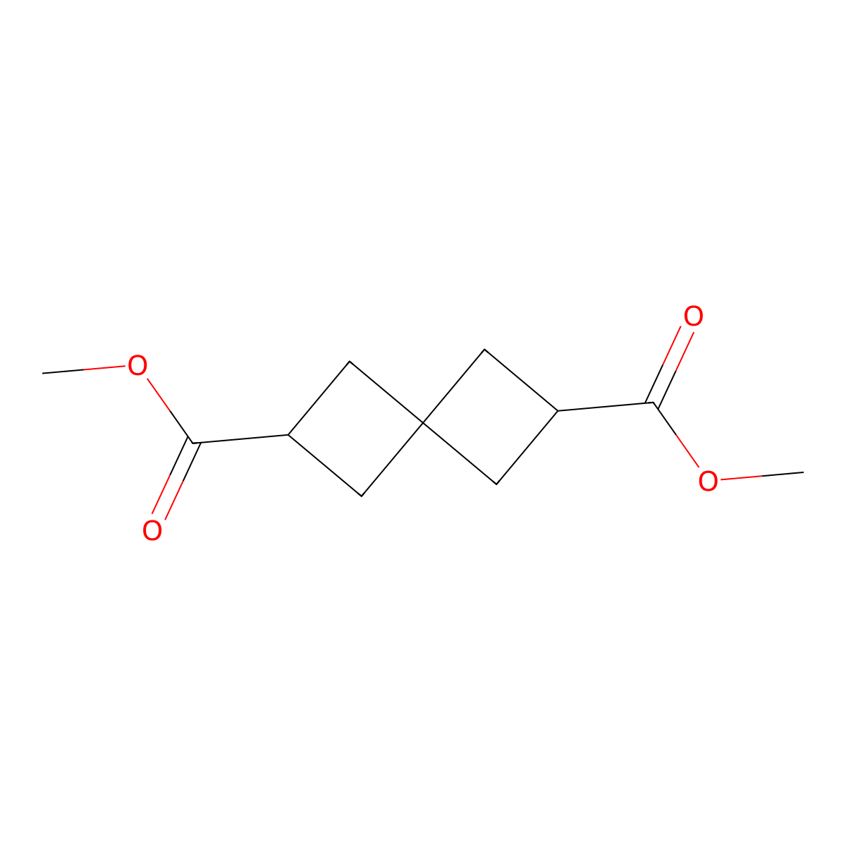 2,6-Dimethyl spiro(3.3)heptane-2,6-dicarboxylate molecular structure, CAS 27259-79-6