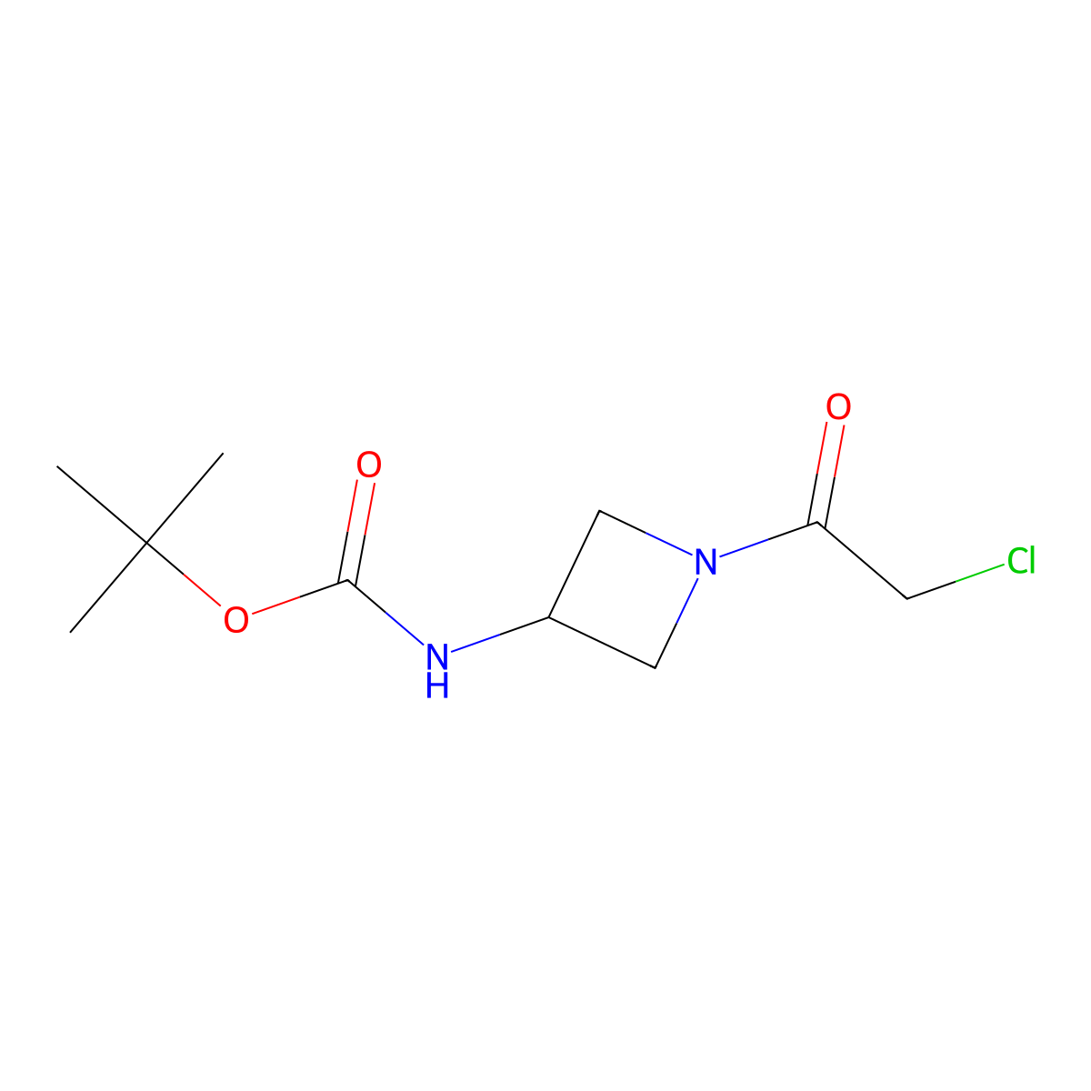 tert-butylN-[1-(2-chloroacetyl)azetidin-3-yl]carbamate molecular structure, CAS 2725925-99-3