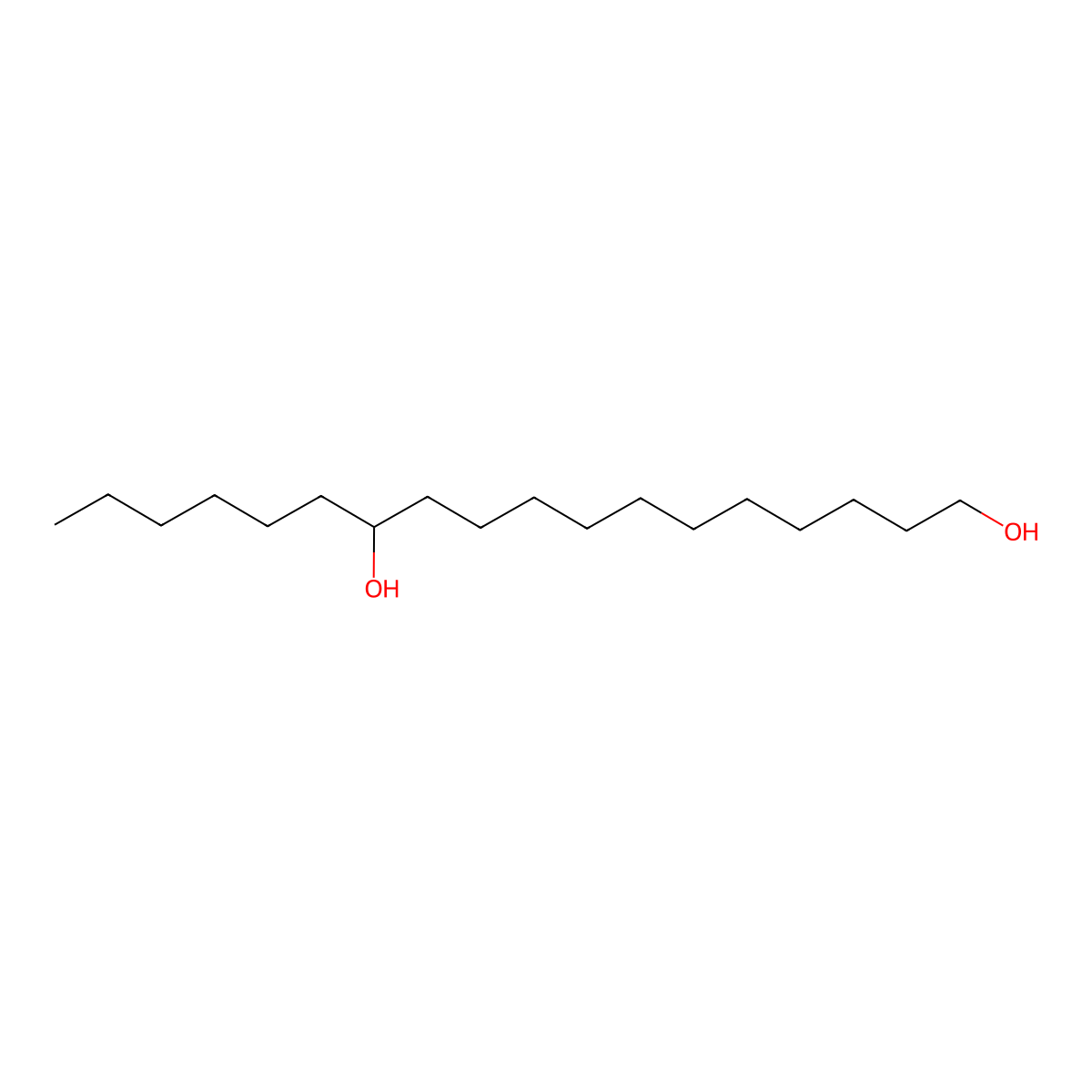 Hydroxystearyl alcohol molecular structure, CAS 2726-73-0