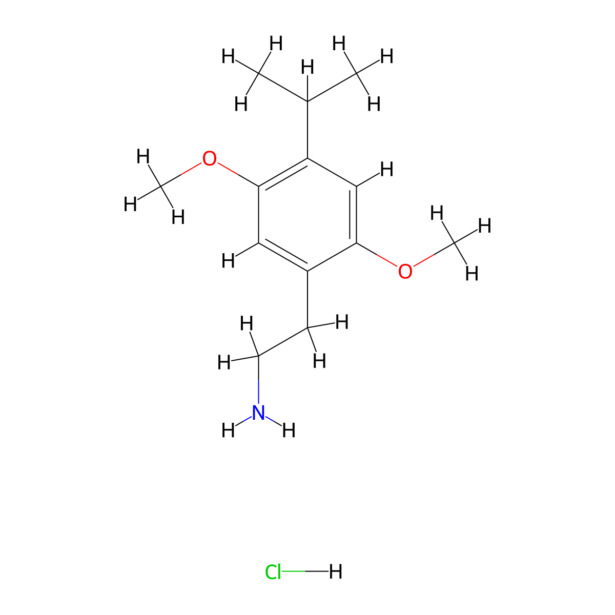 2C-iP (hydrochloride) molecular structure, CAS 2726226-30-6