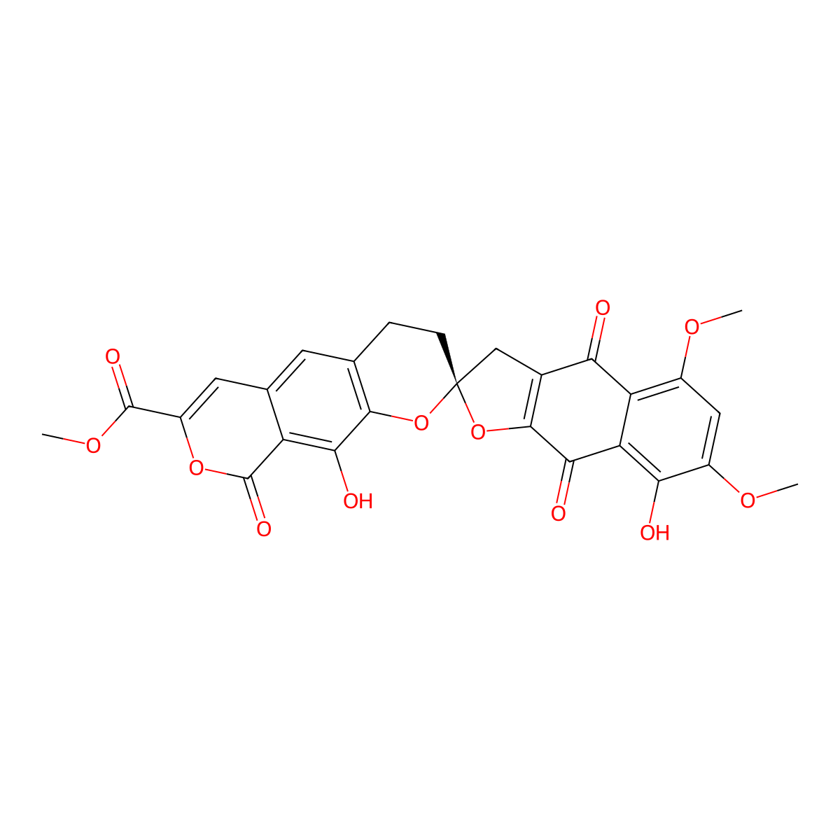 beta-Rubromycin molecular structure, CAS 27267-70-5