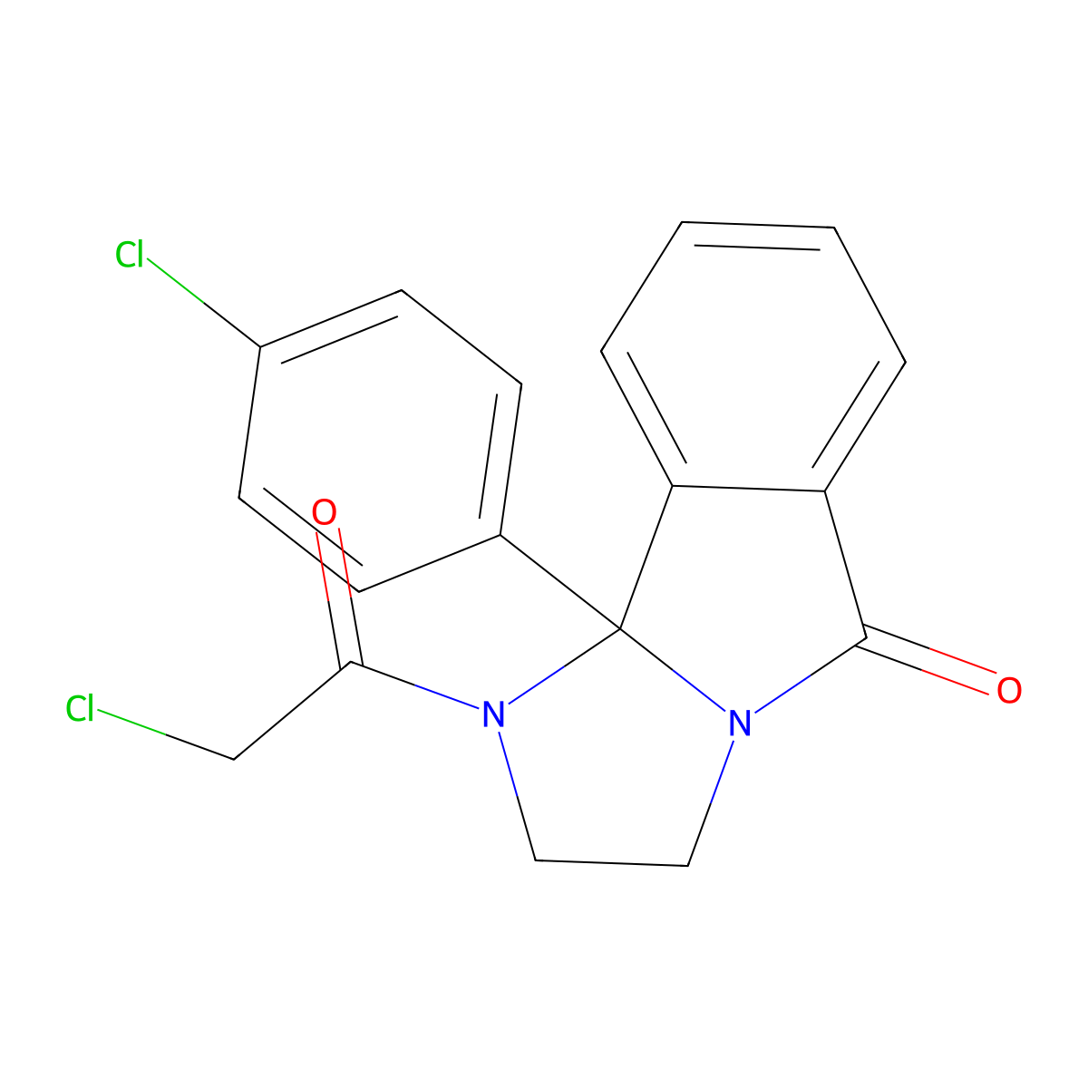 1-(2-chloroacetyl)-9b-(4-chlorophenyl)-1,2,3,9b-tetrahydro-5H-imidazo[2,1-a]isoindol-5-one molecular structure, CAS 27269-37-0