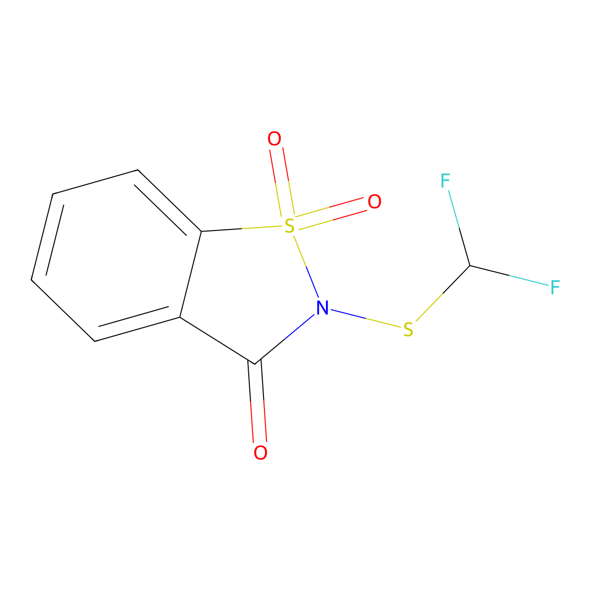 2-((Difluoromethyl)thio)benzo[d]isothiazol-3(2H)-one 1,1-dioxide molecular structure, CAS 2726970-15-4