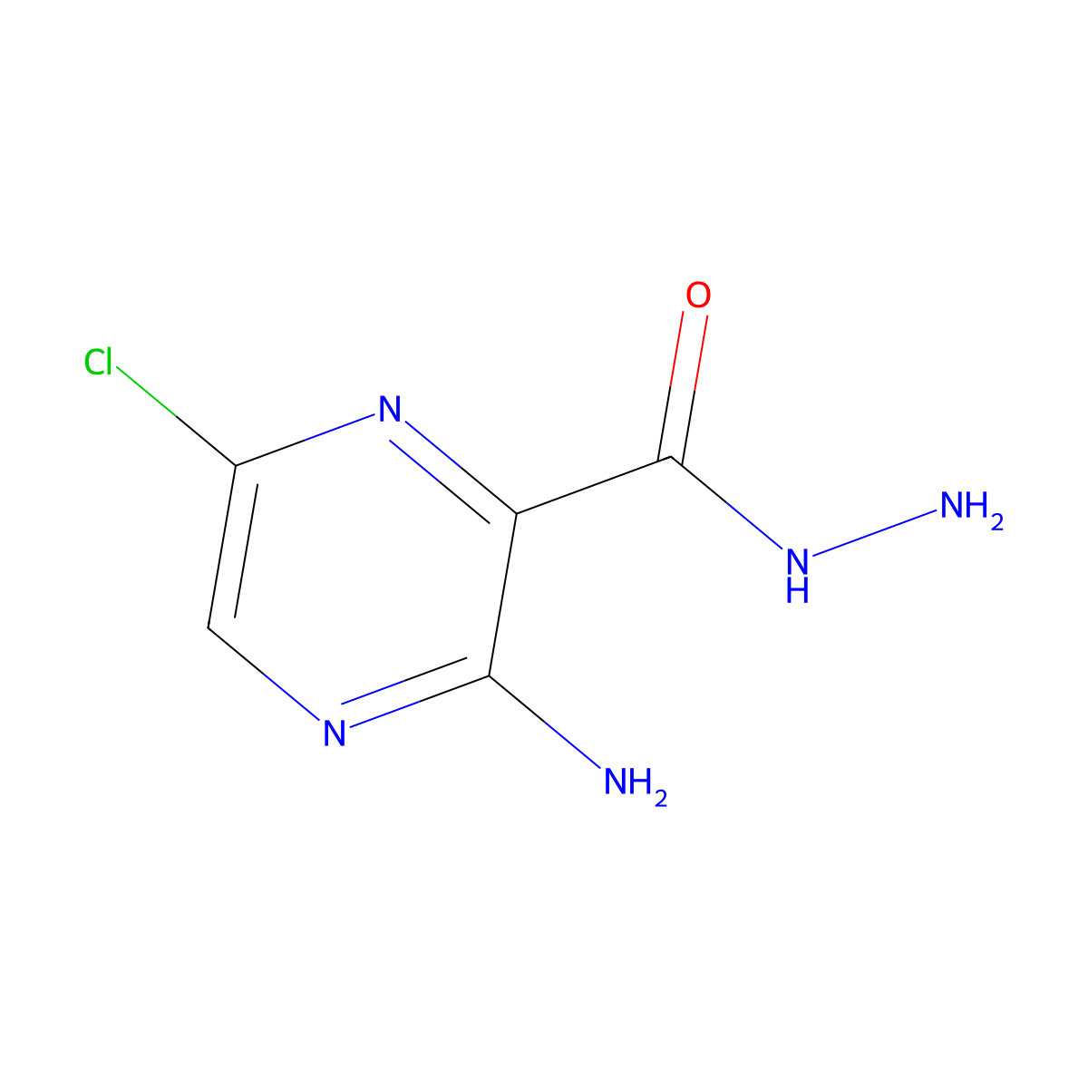 3-Amino-6-chloropyrazine-2-carbohydrazide molecular structure, CAS 2727-12-0